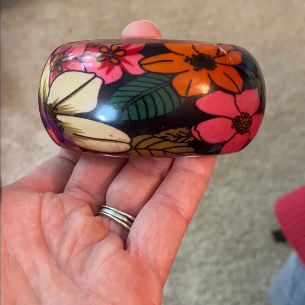 Bracelet with flowers - about 2in. Wide
